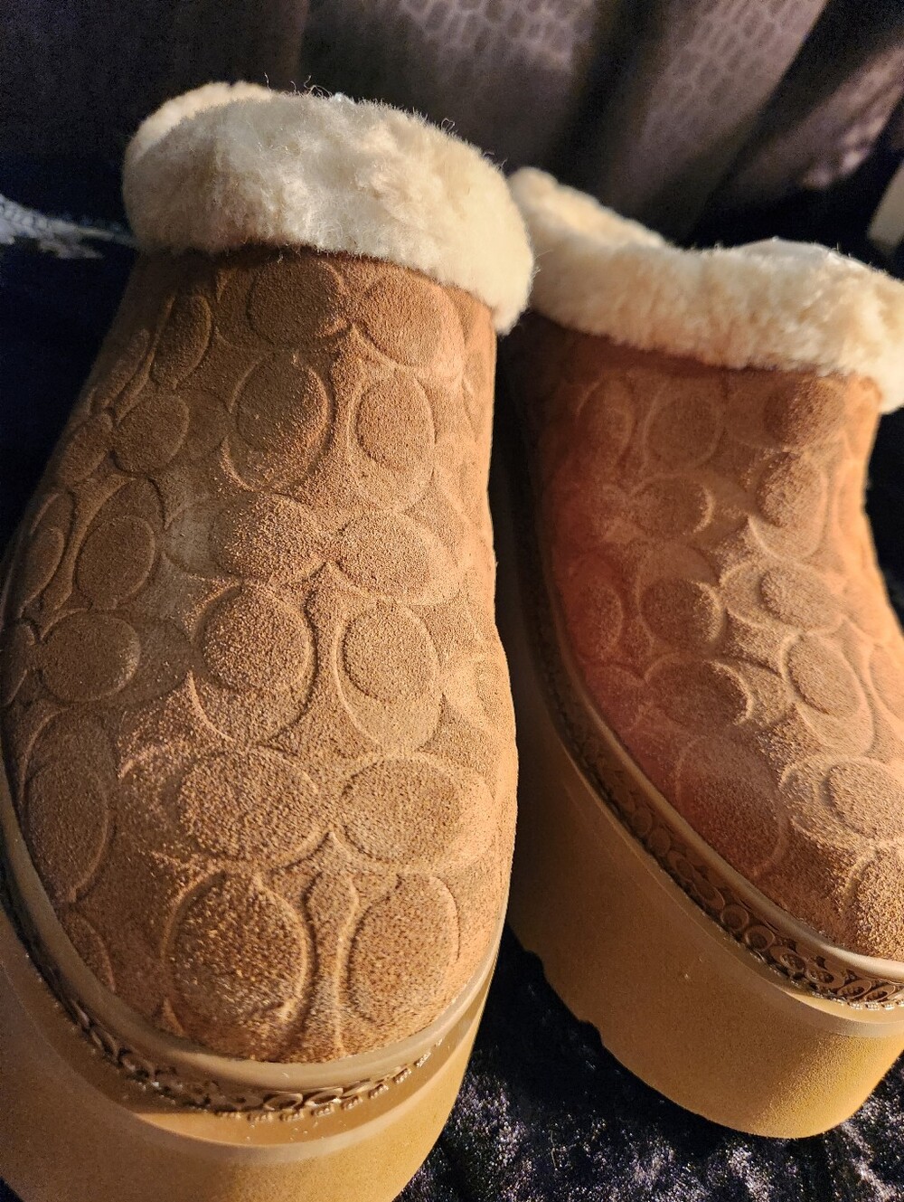Coach Cecelia Clog Platforms with shearling lining - Picture 9 of 11